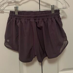 Dark purple lululemon hotty hot short